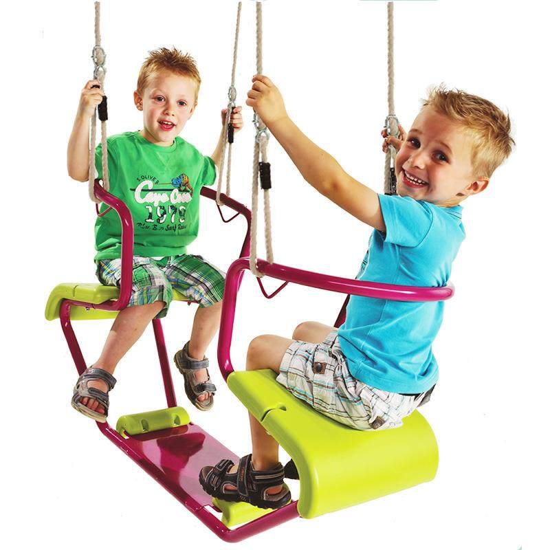 博海儿童双人秋千吊椅室内户外荡秋千座椅幼儿园早教中心玩具