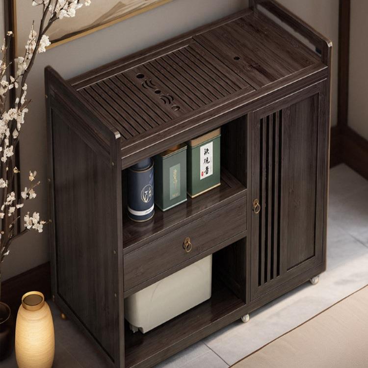 新中式茶几客厅家用小茶桌可移动沙发边几多功能茶台非实木茶吧L&