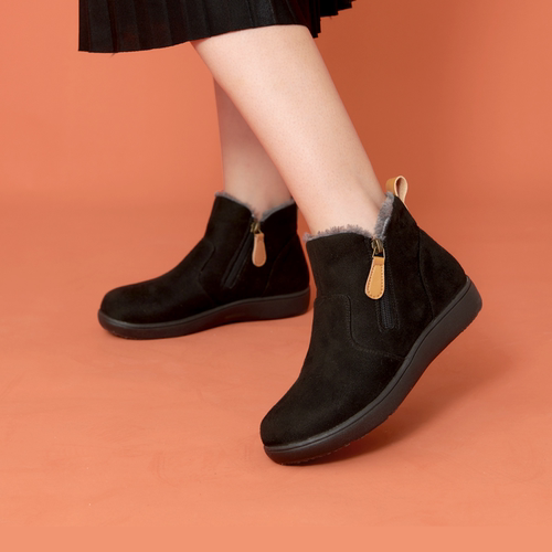 妈妈冬季棉鞋雪地靴加绒日系短靴