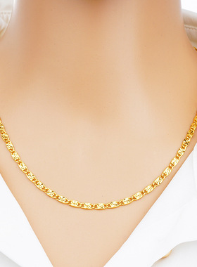 新款项链小众时尚百搭高级感轻奢万字链条精致锁骨链钛钢不掉色