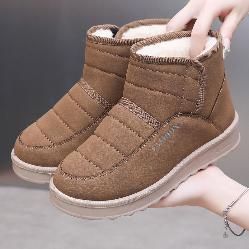 加绒加厚雪地靴妈妈鞋
