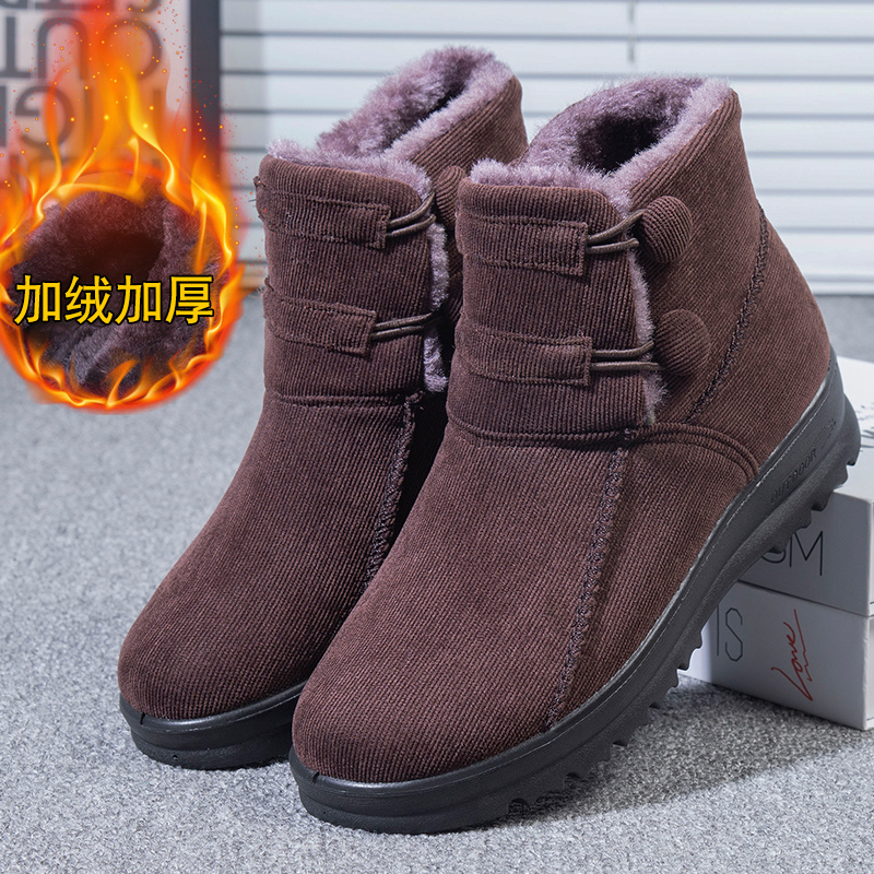 雪地靴冬季防滑加绒加厚妈妈鞋