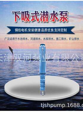 QJX潜水泵电泵下吸潜水电泵高扬程水泵耐腐蚀下吸泵
