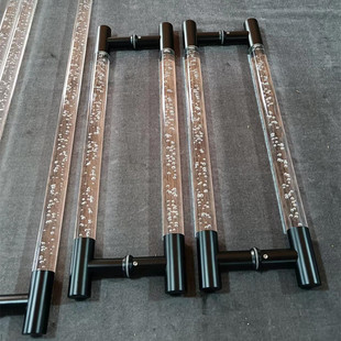 豪宅大门水晶拉手亚克力门把手双开门豪华别墅会议室酒店大门拉手