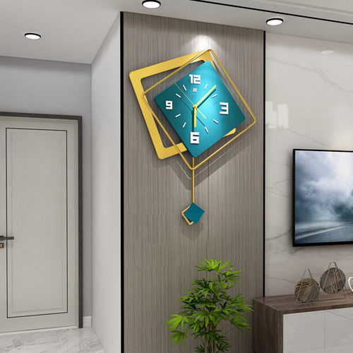 北欧轻奢钟表挂钟客厅简约家用装饰静音挂墙创意时钟高级感挂墙