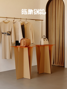 陈翔储物架展示架横边桌瓦楞纸展示架地板展示架咖啡桌床头柜客厅