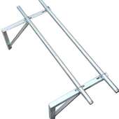 阳台晾衣架固定式 室外架单双杆外墙窗外晒热镀锌角铁钢不锈防盗网