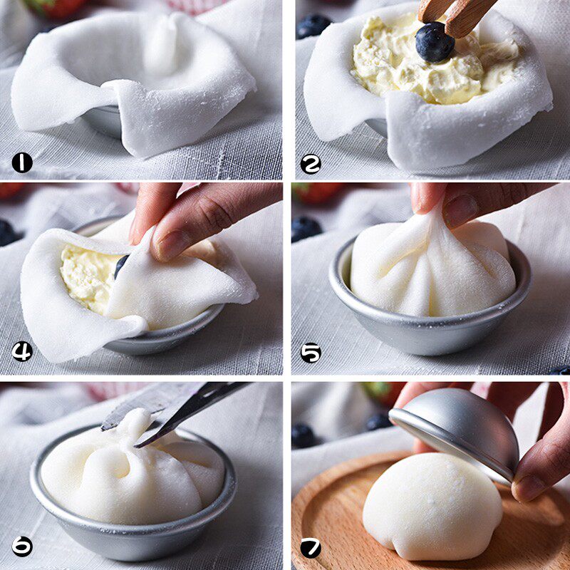 热销做雪媚娘模具套装大号包大福制作蛋J糕磨具纸托雪梅娘的烘焙