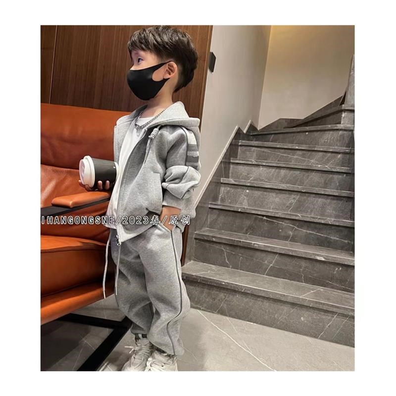 热销亲子装连帽开衫两件套装2024秋新款L一家三口母子母女幼儿园