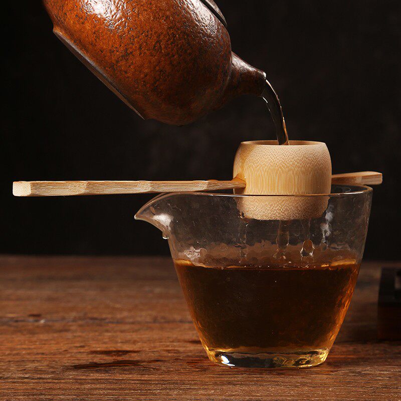 热销手工缠枝过桥茶滤网 日u式茶虑茶具竹制茶漏 孟宗竹过滤勺茶