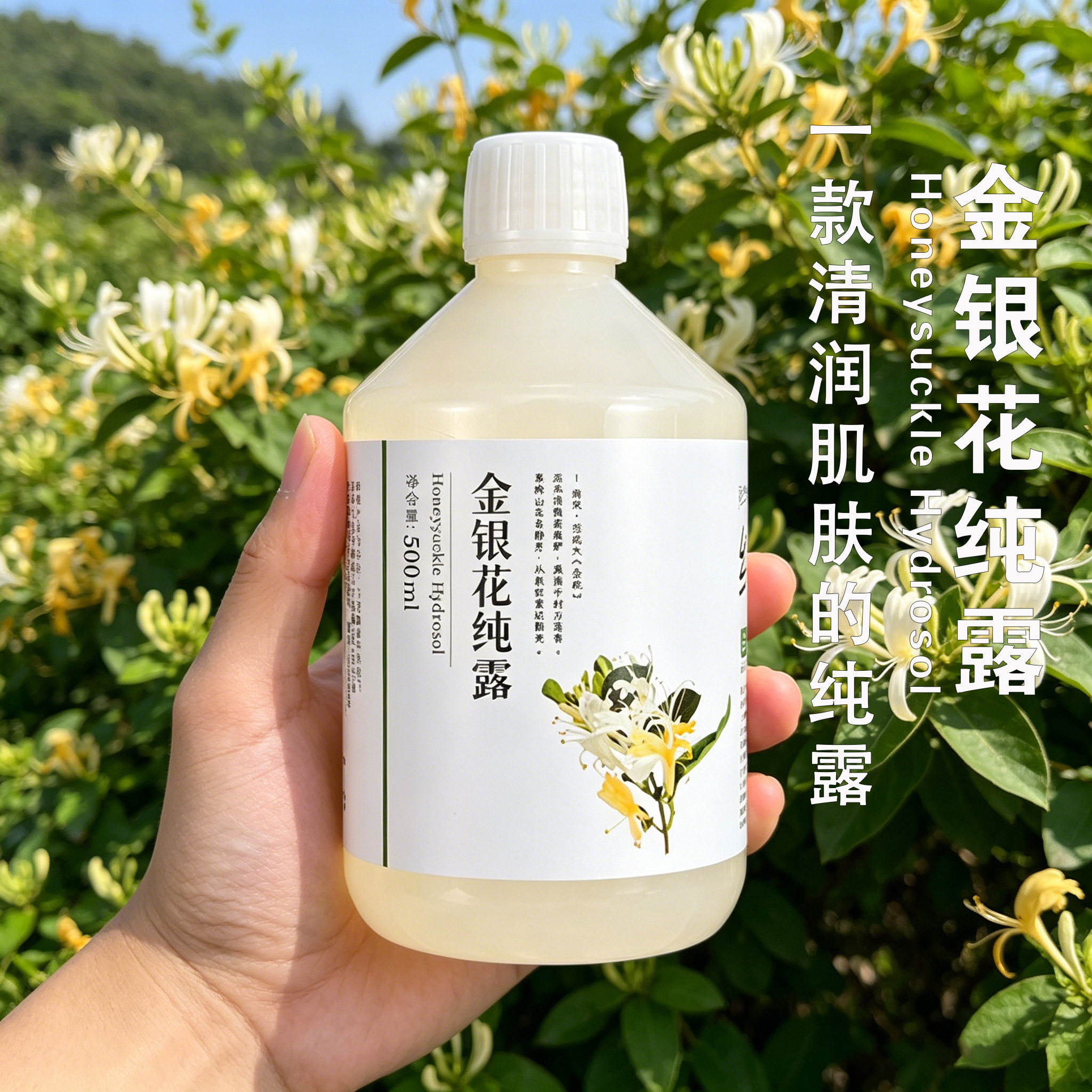 金银花纯露 双花纯露 忍冬花蒸馏水天然爽肤水不提精油饱和纯露