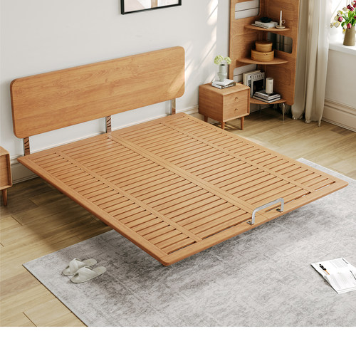 樱桃木床齐边超薄床头定制尺寸