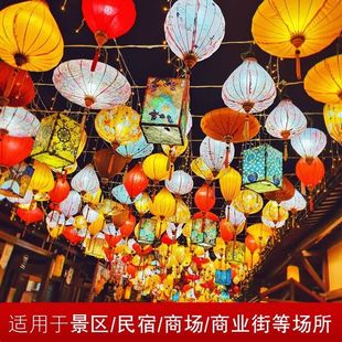 户外仿古古风灯笼古镇街道网红通道夜景装饰布置花灯异型越南灯笼