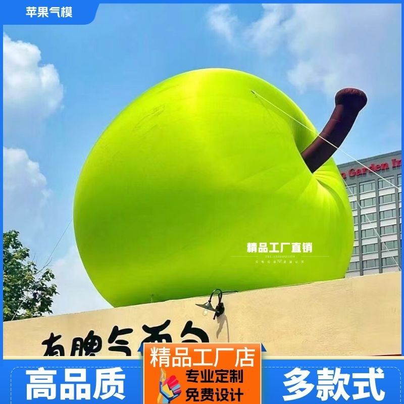 网红打卡气模充气飞机水果犀牛猫气模商场酒店美陈展示发光猫卡通