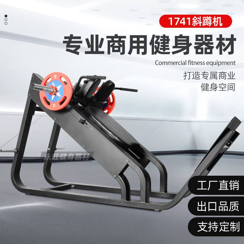 山东健身房器械商用斜蹲机哈克深蹲机臀部力量训练器
