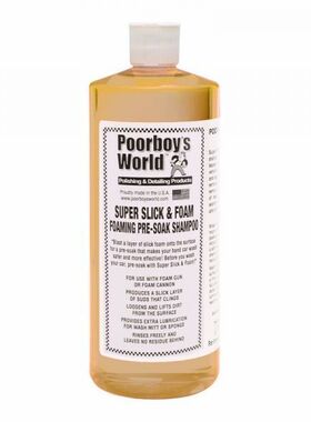美国穷小子FOAM预洗Poorboy'sWorld中性PA洗车SuperSlick波仔世界