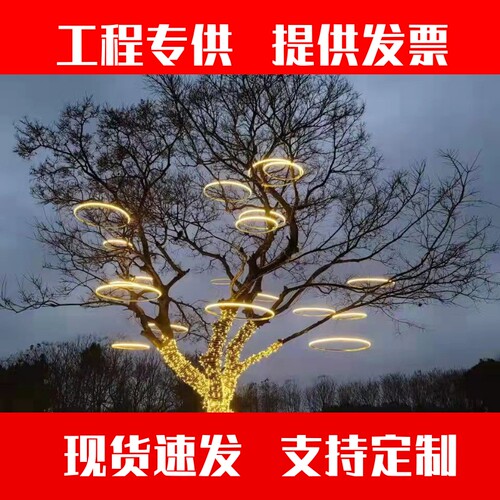LED户外树环灯铝圈圆环灯环形圆圈灯街道装饰夜景树木亮化许愿灯