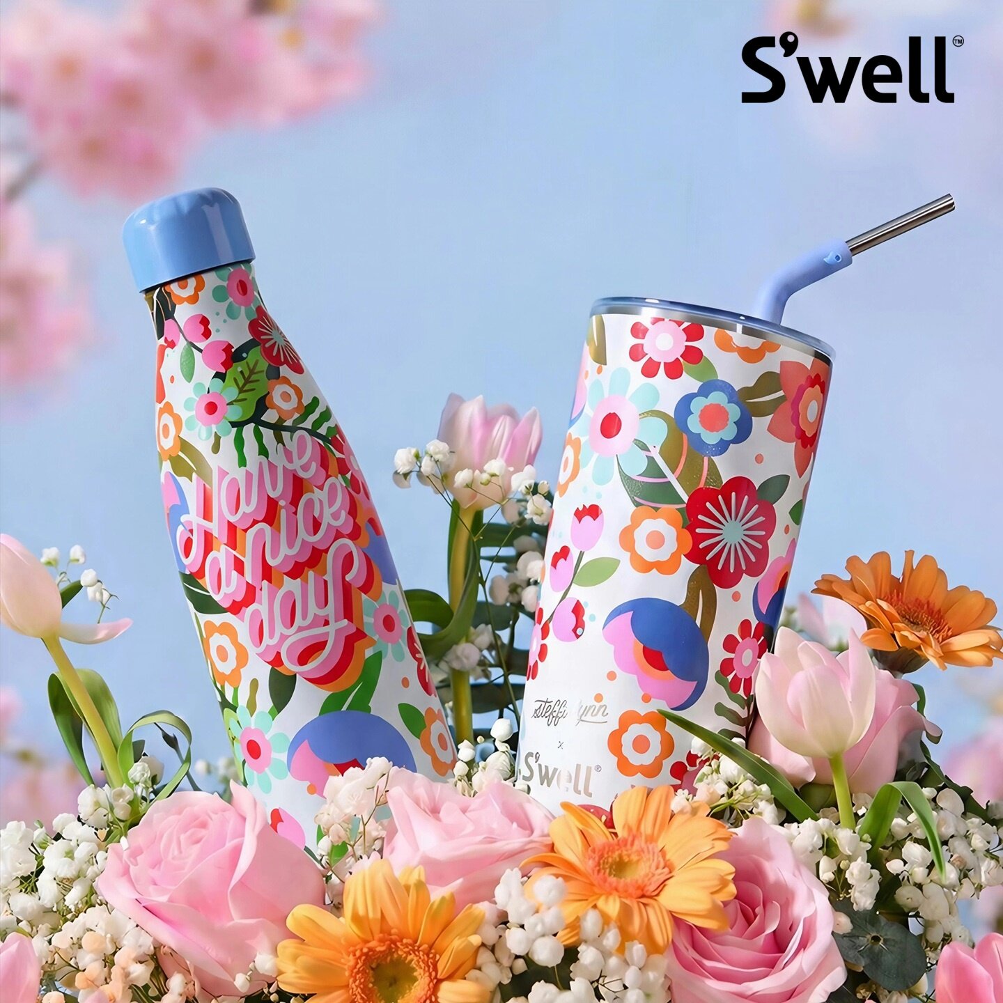 Swell保温杯联名款沙拉碗便携大容量水杯高颜值男女生高端吸管杯 - 丫丫淘宝网