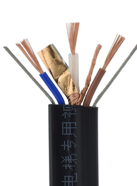 电梯线TSYV75-5带钢丝监控视频线