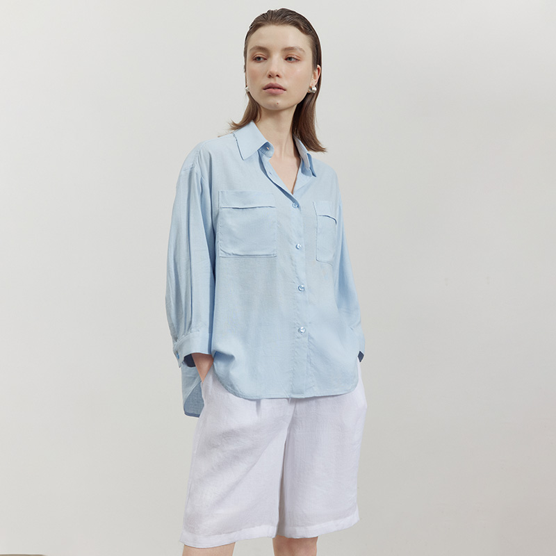 backtimes宽松慵懒气质通勤上衣