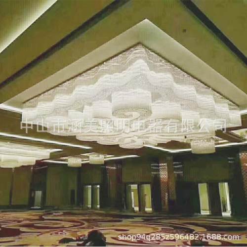 水奢华水晶灯店大酒售堂楼部沙盘会所别DHC墅大型晶灯厂家非标工