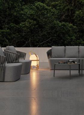 跨境户外院沙藤发家具庭宿别民墅椅沙发阳台13422休闲藤编沙发茶