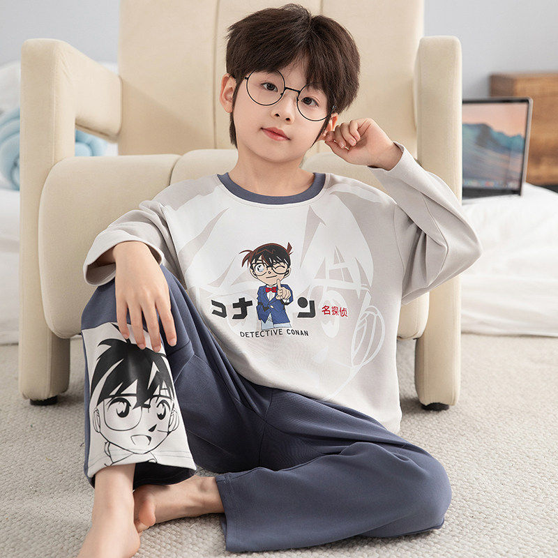 全棉纯棉长袖睡衣春秋装中大童卡通青少年空调儿童宝宝家居服男童,童装/婴儿装/亲子装,家居服套装,淘宝优惠券,粉丝福利购,淘宝优惠卷