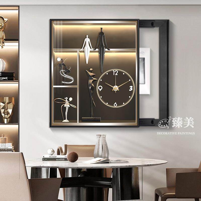 现代简约电表箱装饰画时钟高级感免打孔遮挡配电箱电源电闸盒挂画