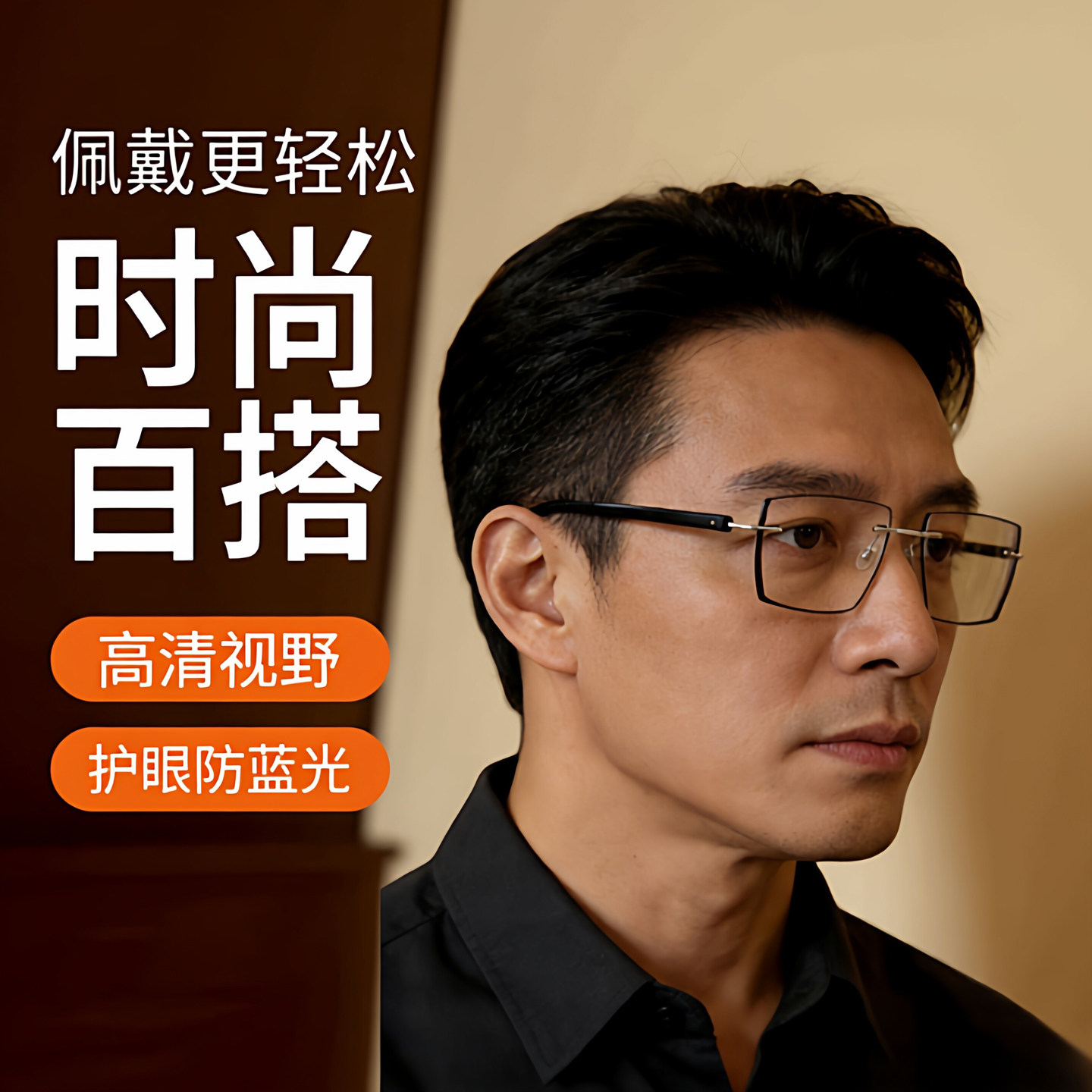 时尚商务款高倍防蓝光老花镜高柔韧性老视镜看手机眼镜轻巧眼镜