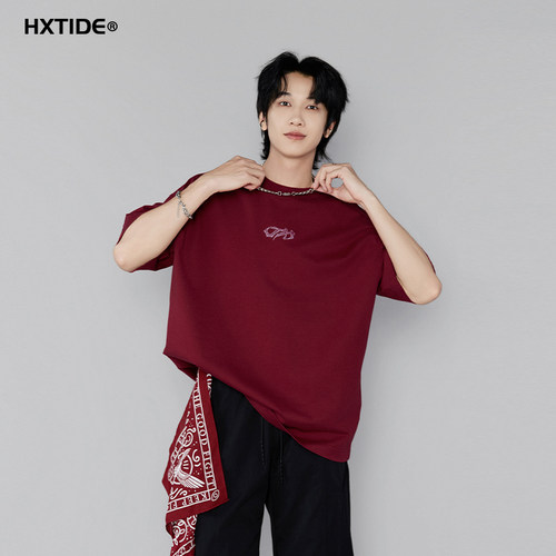 HXTIDE中国狐轩夏季纯棉男T恤