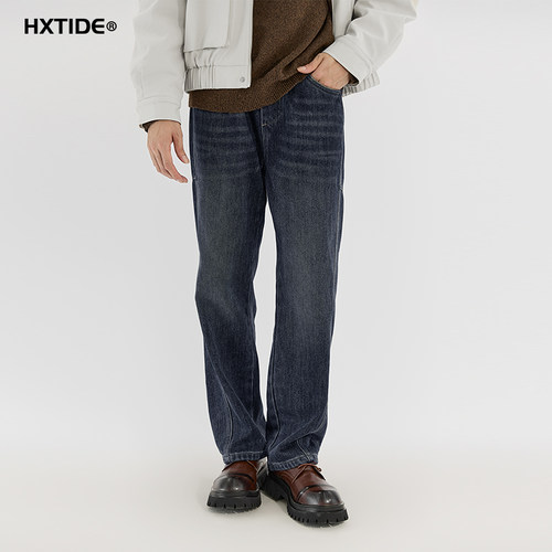 HXTIDE中国狐轩冬季水洗牛仔裤