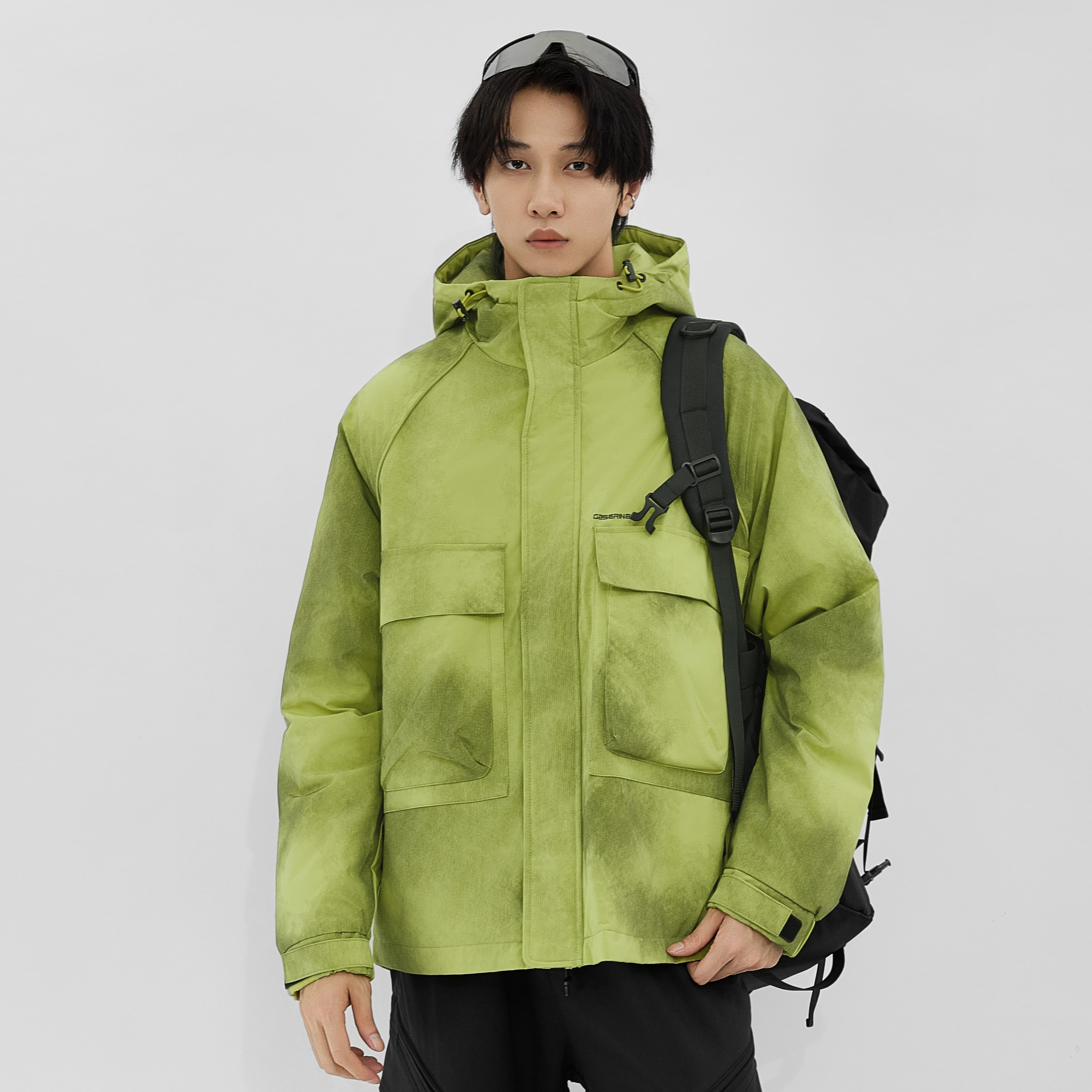 HXTIDE中国狐轩男装冬季短款带帽羽绒服90鸭绒情侣款防水正品外套