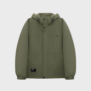 HXTIDE中国狐轩男装冬季短款带帽羽绒服专柜同款Y100540018101/02