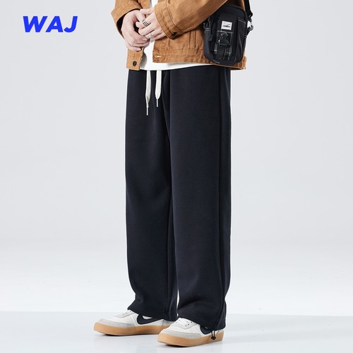 秋冬款保暖加绒加厚宽松运动卫裤