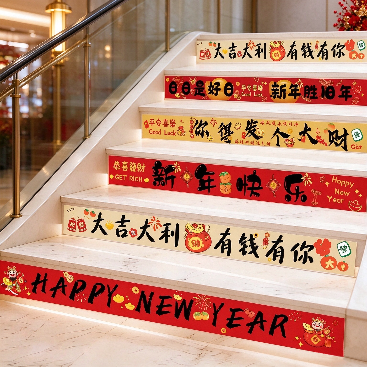 2027新年场景氛围布置装饰地贴