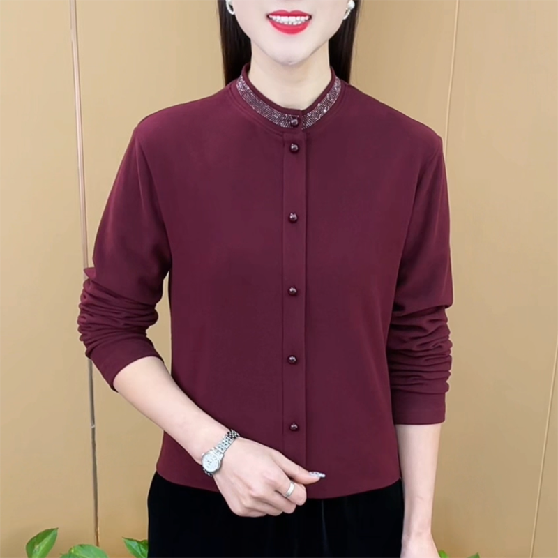 秋冬德绒打底衫保暖上衣T恤女