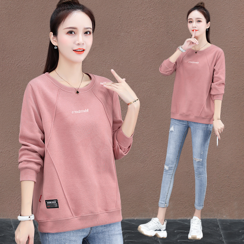 春秋冬新款卫衣女宽松无帽上衣