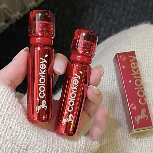 马年限定~Colorkey珂拉琪小冰钻锁色精华唇漆镜面水亮嘟嘟玻璃唇