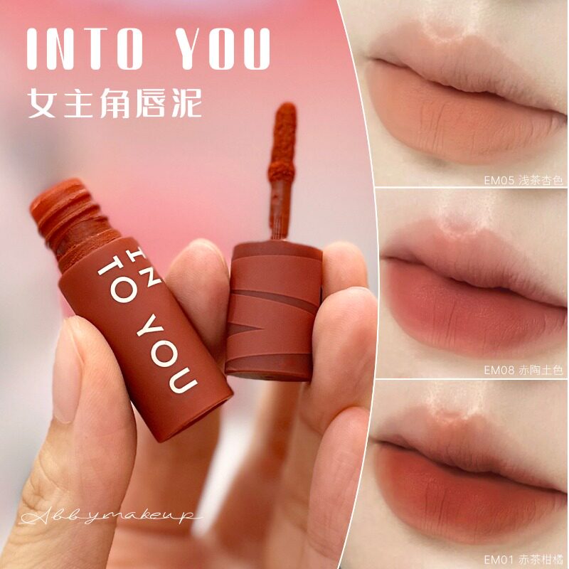 intoyou唇泥intoyoy的唇釉EM05口红08intuyou中样迷你字试用小样