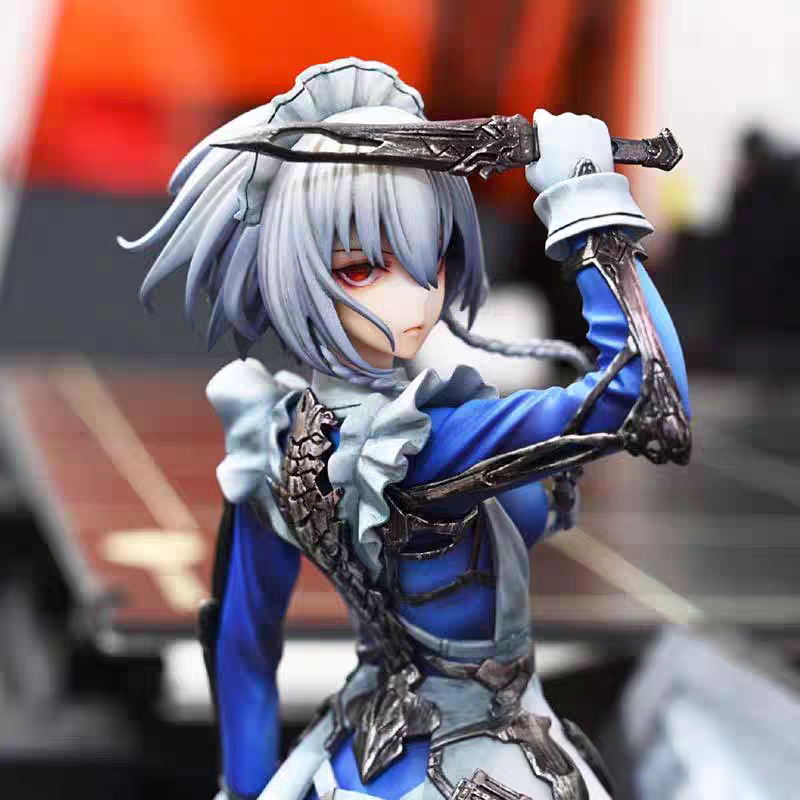 Project女仆长十六夜咲夜手办短发飞刀模型动漫美少女摆件礼物