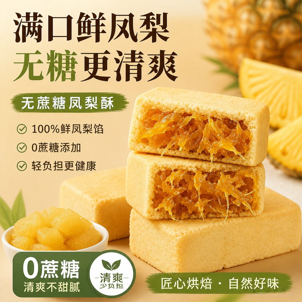 无糖凤梨酥厦门特产山楂糕手工中式糕点伴手礼孕妇糖尿人健康零食