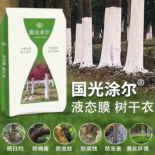 树干涂白剂刷白果树绿化防虫防冻