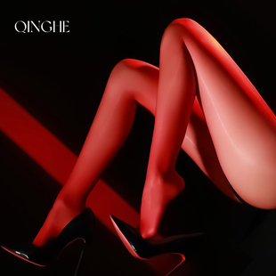 轻禾「芍药」3d薄款 性感约会战袍一线裆女士极光丝袜油亮 春秋款