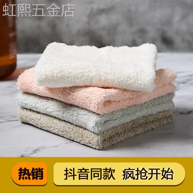 洗碗布抹布不掉毛吸水麻布百洁布厨房毛巾擦桌刷碗洗完家务清洁小