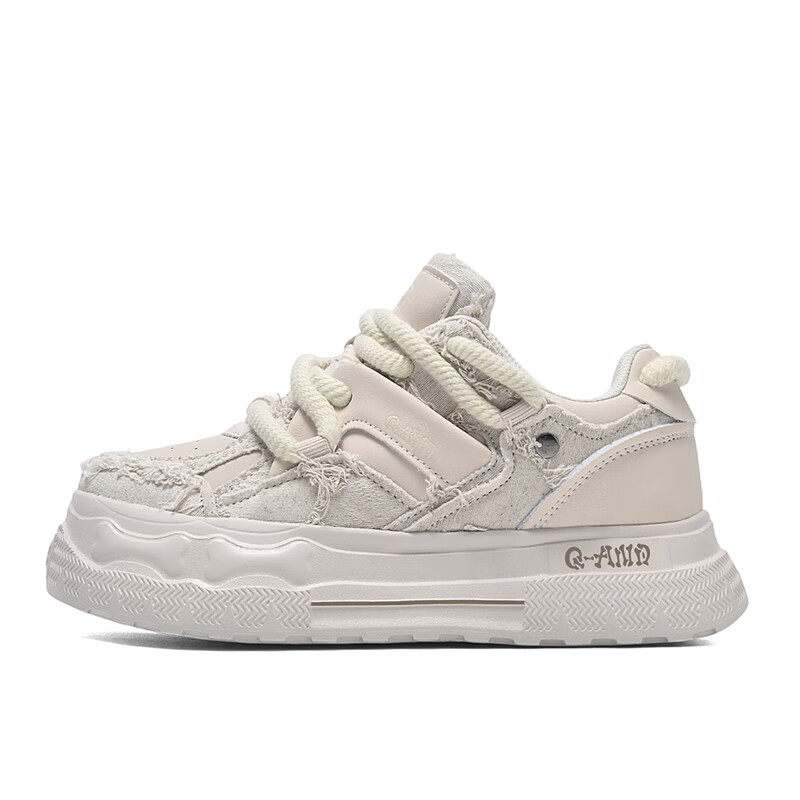 奇安达板鞋男帆布鞋新款2024秋季休闲鞋小众校园百搭运动鞋厚底女,流行男鞋,休闲板鞋,淘宝优惠券,粉丝福利购,淘宝优惠卷