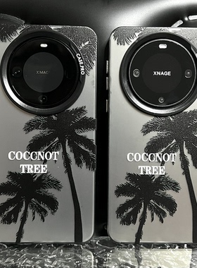 小众椰树潮牌保护套适用华为mate60pro手机壳荣耀MAGIC5PRO软壳P50/60情侣黑色男款创意iPhone15pro磨砂防摔