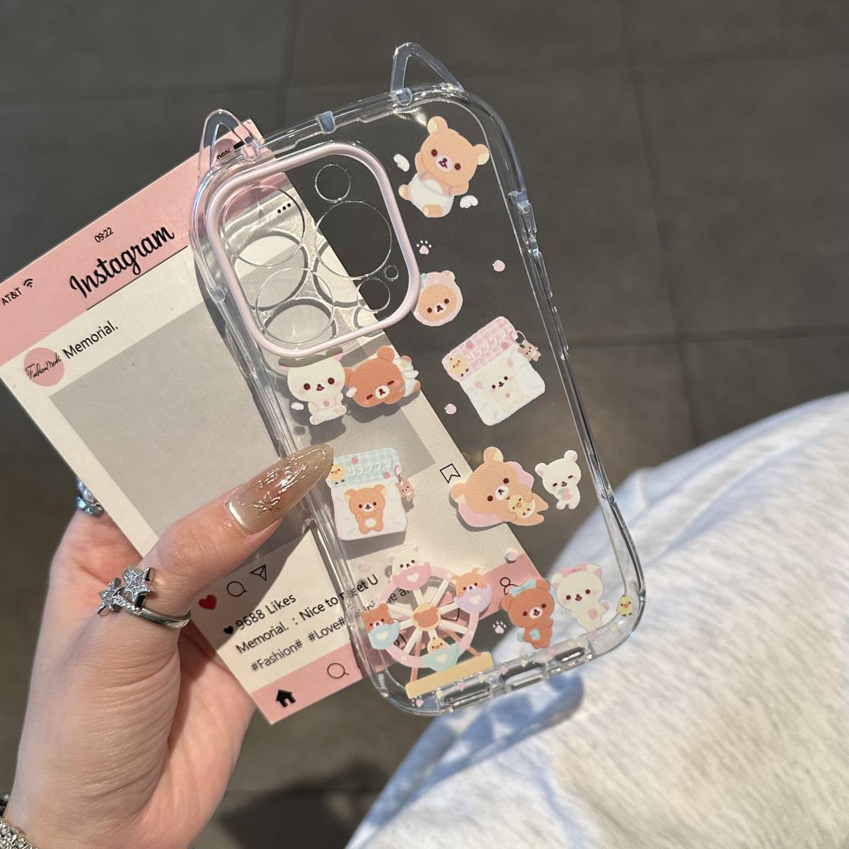 iPhone16/15ins风卡通手机保护套