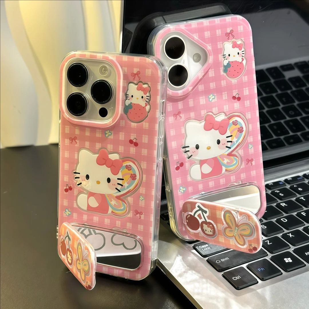 韩系草莓Kitty支架手机壳