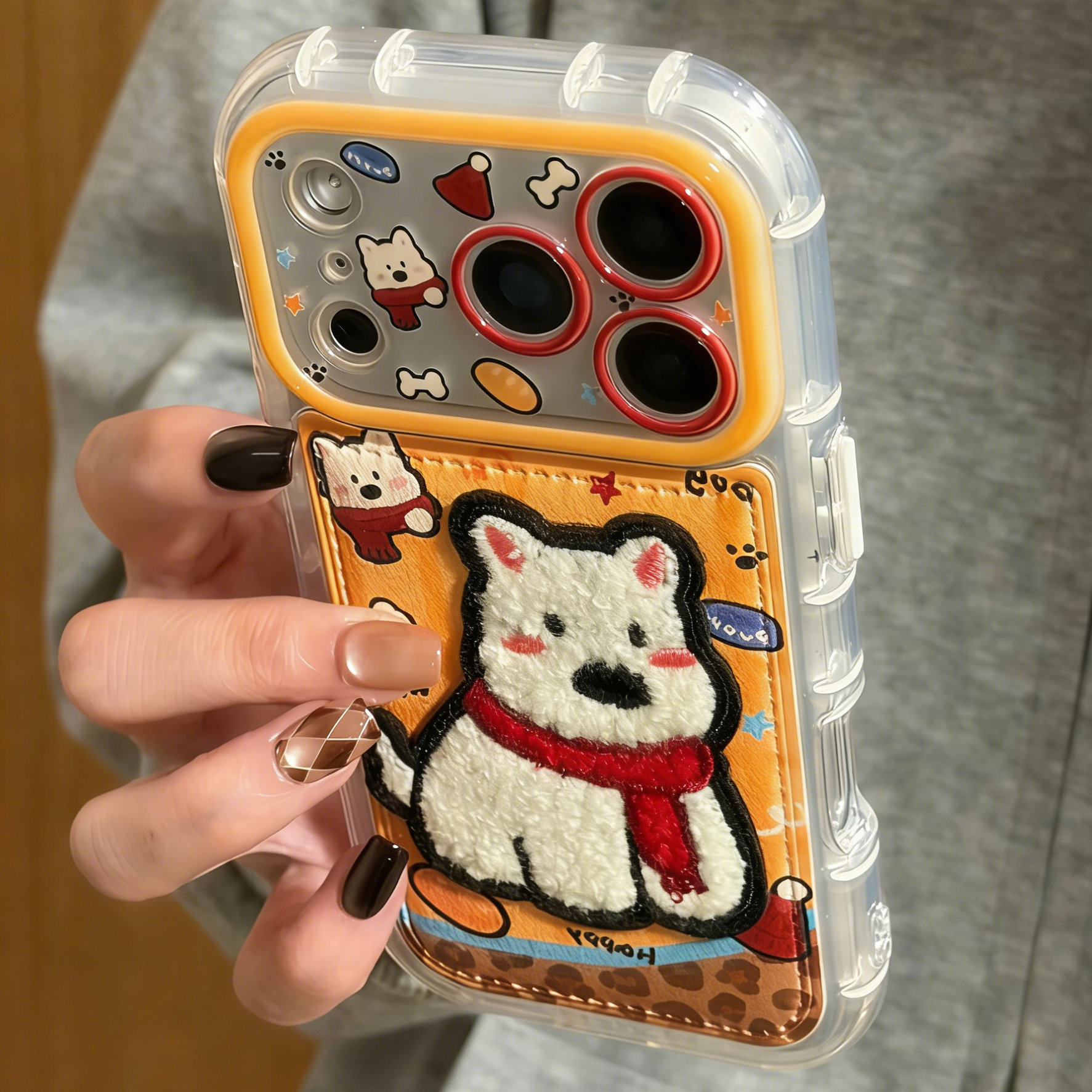 可爱皮纹豹纹刺绣围巾西高地手机壳适用苹果17创意细闪iphone16pro全包手机壳华为Mate80PRO/Pura80保护套,3C数码配件,手机保护套/壳,淘宝优惠券,粉丝福利购,淘宝优惠卷