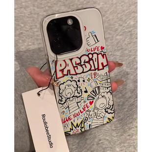 适用于iPhone16/15promax个性手机壳小米15/14新款华为pura70人生需要passion情侣mate70/60软壳红米保护套男